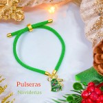 #4. pulsera hilo con dije navidad