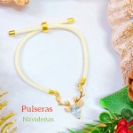 #4. pulsera hilo con dije navidad
