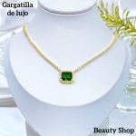 Collar de Piedras elementales Oro Chino &18