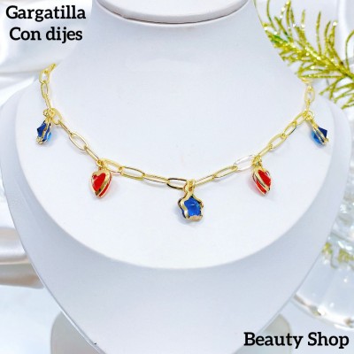 choker con dije corazon ( Navideños) &7
