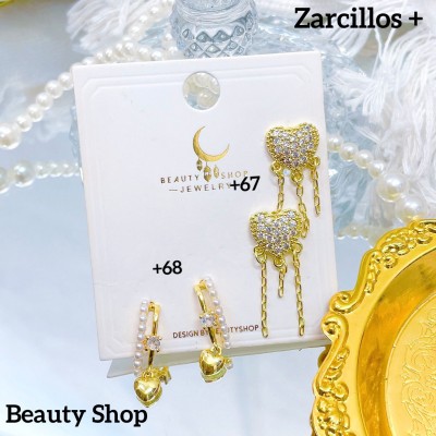 #+ zarcillo oro chino lujos 9&