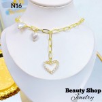 #N cadena eslabon con dije corazon (&16) #N cadena eslabon con dije corazon (&16)