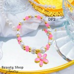 #Df pulsera perla con dije de flor #Df pulsera perla con dije de flor