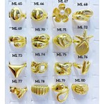 #L Anillos Tipo Chunky Oro Chino 9.50&