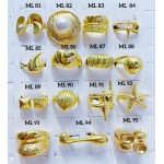 #L Anillos Tipo Chunky Oro Chino 9.50&