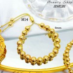 pulsera de balin ajustable oro chino 8mm (&12）