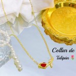cadena Tulipan oro chino 14& cadena Tulipan oro chino 14&