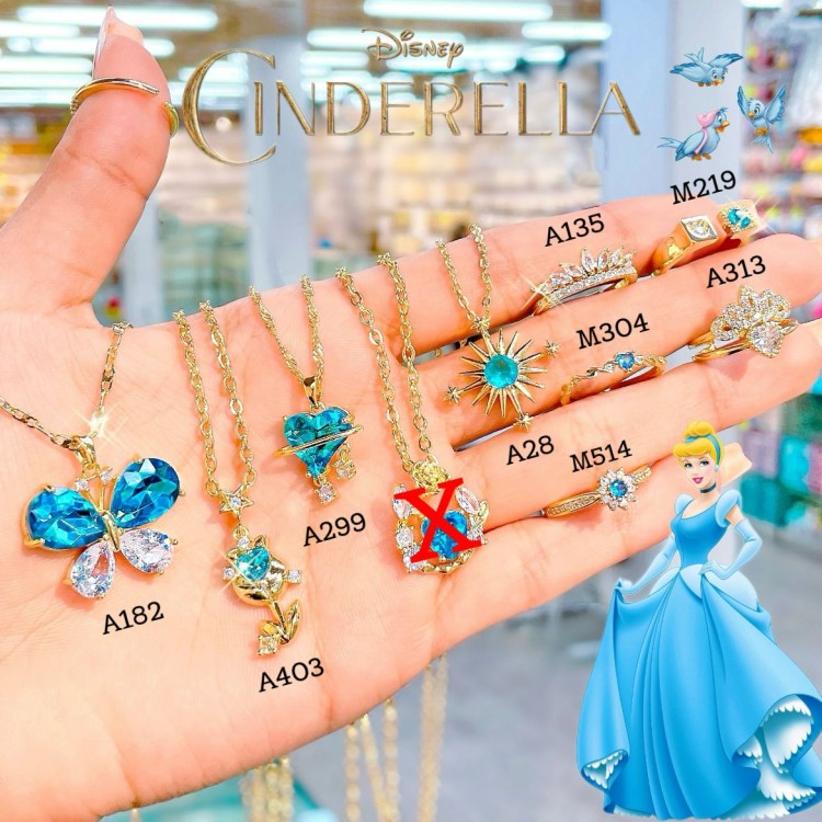 Colección de cenicienta (anillo 1.95-zarcillo 2.95-cadena 2.75) Colección de cenicienta (anillo 1.95-zarcillo 2.95-cadena 2.75)