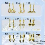 #j Zarcillos piedras lagar lujos baño oro18k   （14 modelo) (&8.5）