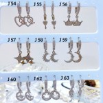 #j Zarcillos piedras lagar lujos baño oro18k   （14 modelo) (&8.5）