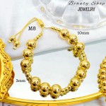 pulsera de balin ajustable oro chino 8mm (&12）