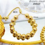 pulsera de balin ajustable oro chino 8mm (&12）