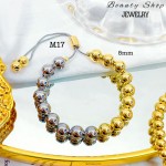 pulsera de balin ajustable oro chino 8mm (&12）