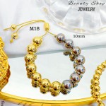 pulsera de balin ajustable oro chino 8mm (&12）