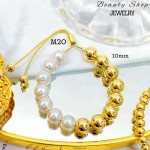 pulsera de balin ajustable oro chino 8mm (&12）