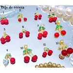 cadena con dije cereza con cadena ajustable solo dije 1.5$ (con cadena sencilla 9&）