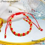 pulsera hilo con balin colores 