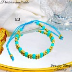 pulsera hilo con balin colores 