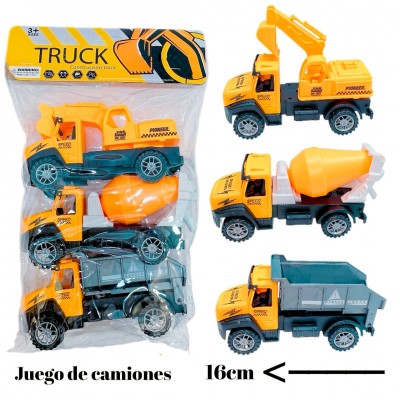 juego camiones 3 piezas