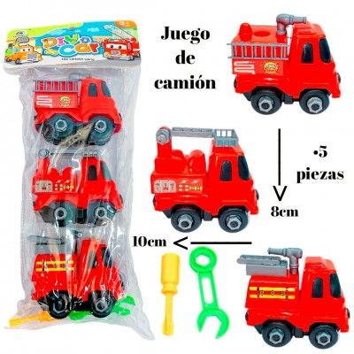 juguete camion rojo 3en1