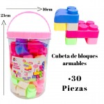 tubo bloques armables para ninos de 30 piezas