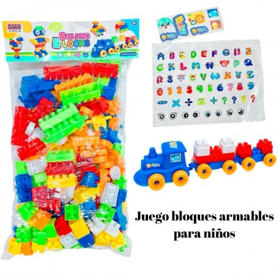 juguete bloques con calcomania
