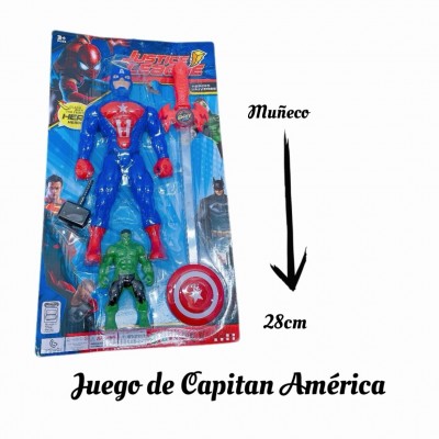 juguete de spiderman y capitan America (clip foto entre ver mas modelos)