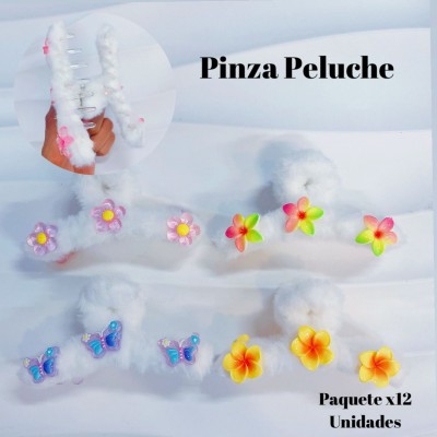 pinza cabello tipo peluche