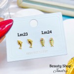 #Lm mini topito oro chino 18 k  （&5）