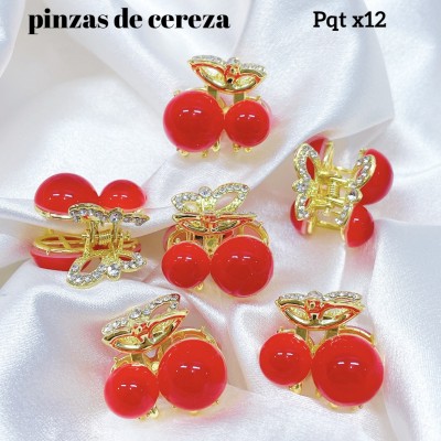 Pinza de dama cereza