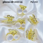 Pinza de dama cereza