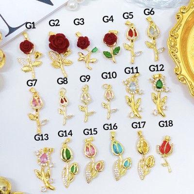 #G Cadena con dije lujo solo dije 1.85$ (con cadena sencilla12.50&con cadena ajustable14&）con ajustable 2.70$