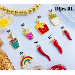 #RL dijes en oro chino （(con cadena sencilla 9.5&,con cadena ajustable 11&）