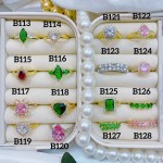 #B Anillos lujo ajustable Baño oro 18k  （&10）
