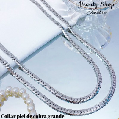 Collar piel de cobra grande  （&8.5）