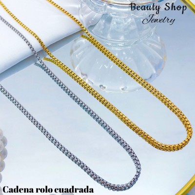Cadena rolo cuadrada  （&8）
