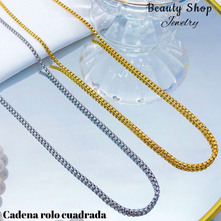 Cadena rolo cuadrada  （&8）