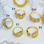 #E anillo con piedra gold field 17&