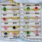 #B Anillos lujo ajustable Baño oro 18k  （&10）