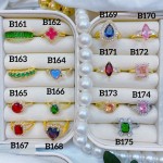 #B Anillos lujo ajustable Baño oro 18k  （&10）