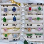 #B Anillos lujo ajustable Baño oro 18k  （&10）