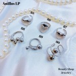 #L anillos tipos chunky oro chino plateado 9.50&