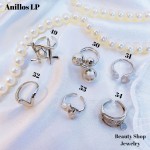#L anillos tipos chunky oro chino plateado 9.50&