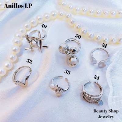 #L anillos tipos chunky oro chino plateado 9.50&