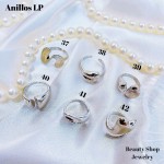 #L anillos tipos chunky oro chino plateado 9.50&
