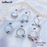 #L anillos tipos chunky oro chino plateado 9.50&