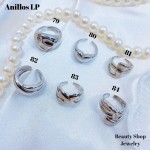 #L anillos tipos chunky oro chino plateado 9.50&