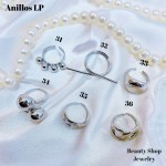 #L anillos tipos chunky oro chino plateado 9.50&