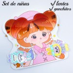 set de nina lente+gancho