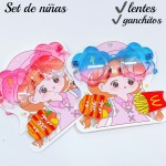 set de nina lente+gancho